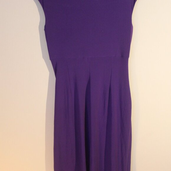 Lauren Ralph Lauren Womens Sheath Dress Ruched Waist Purple Size 8 - Picture 4 of 5
